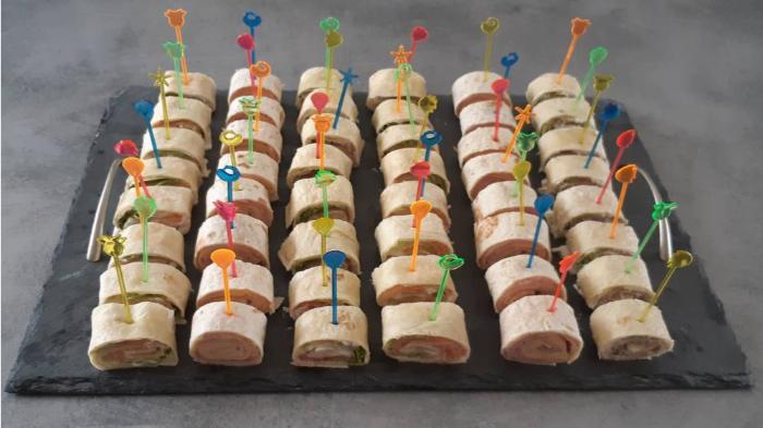 Roulés de wrap cocktail 