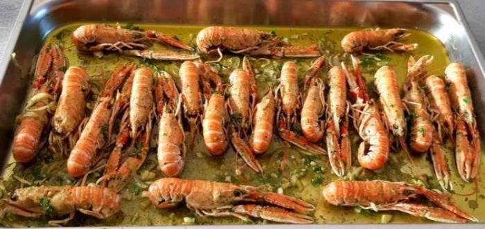 Langoustines gratinées 