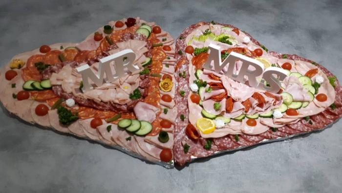 Coeur charcuterie mariage 
