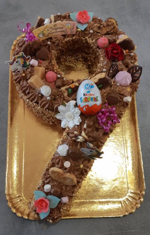 Numbers cakes chocolat 