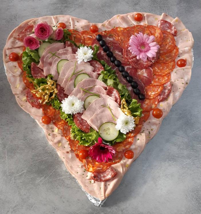 Plateau charcuterie coeur