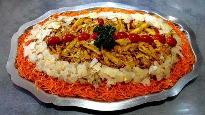 Pennes aux poulets curry traiteur 