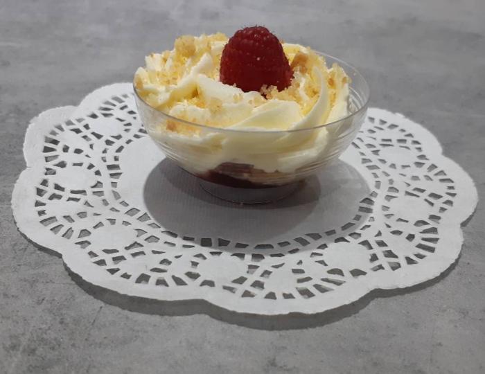 Verrines framboises Chantilly 